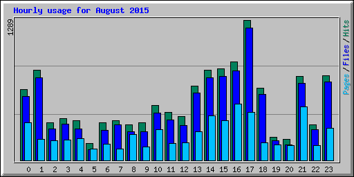 Hourly usage for August 2015